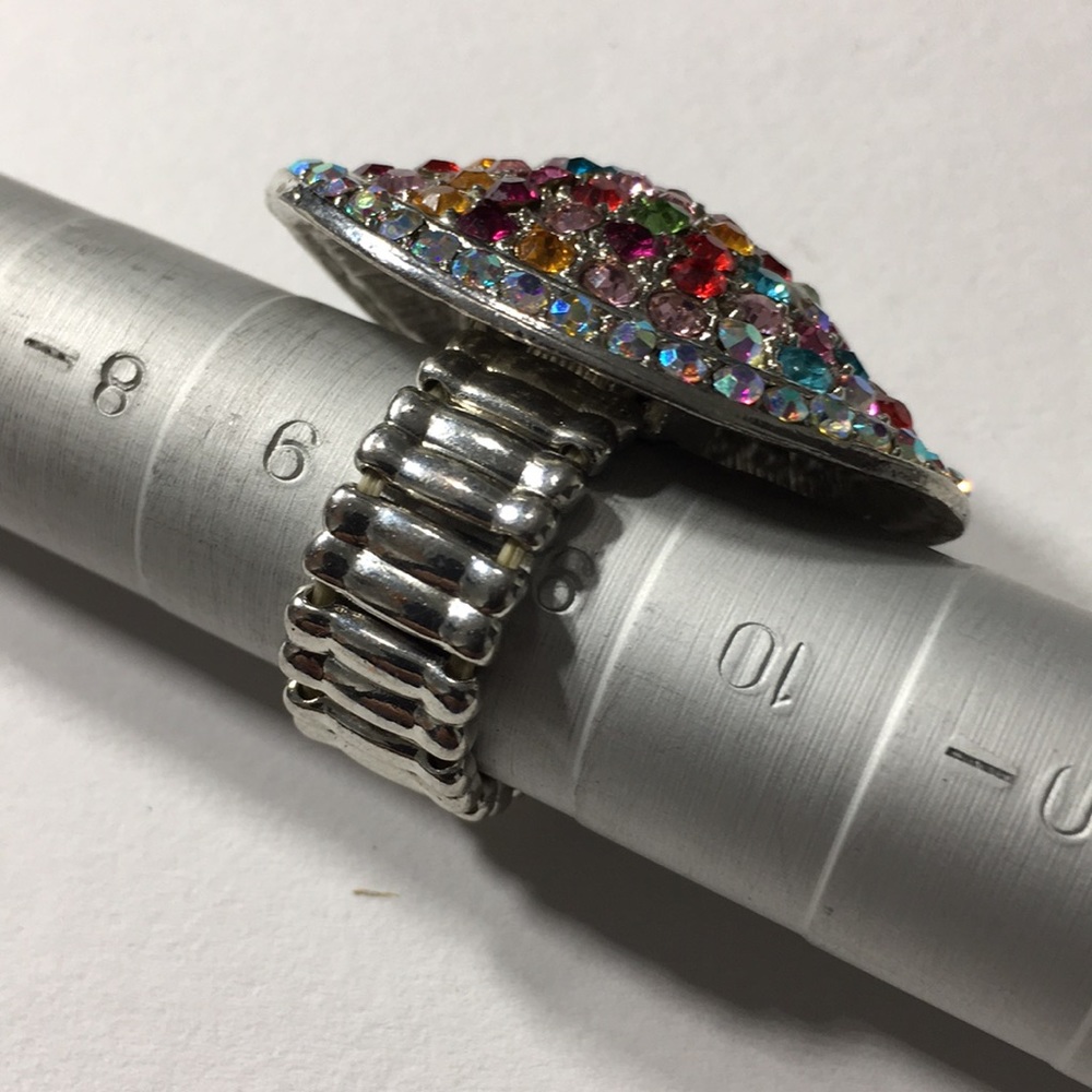 💓Colorful Rhinestone Stretchable Ring - Picture 7 of 8